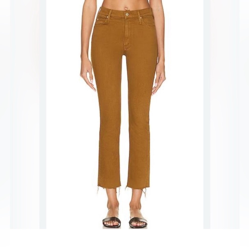 MOTHER denim - The Pixie Ankle Fray
Button Fly Jeans in Tobacco Brown - 27 / 4